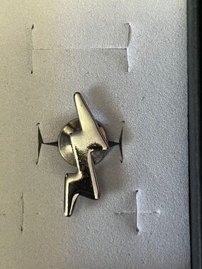 Silver Lightning Bolt Tie Tack/Pin